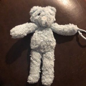 Ryan and rose pacifier holder bear lovey , blue